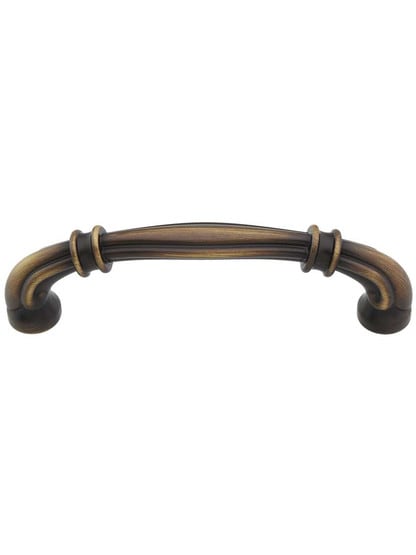 Lafayette Cabinet Pull - 3 3/4 inch Center-to-Center in Antique Brushed Satin Brass.